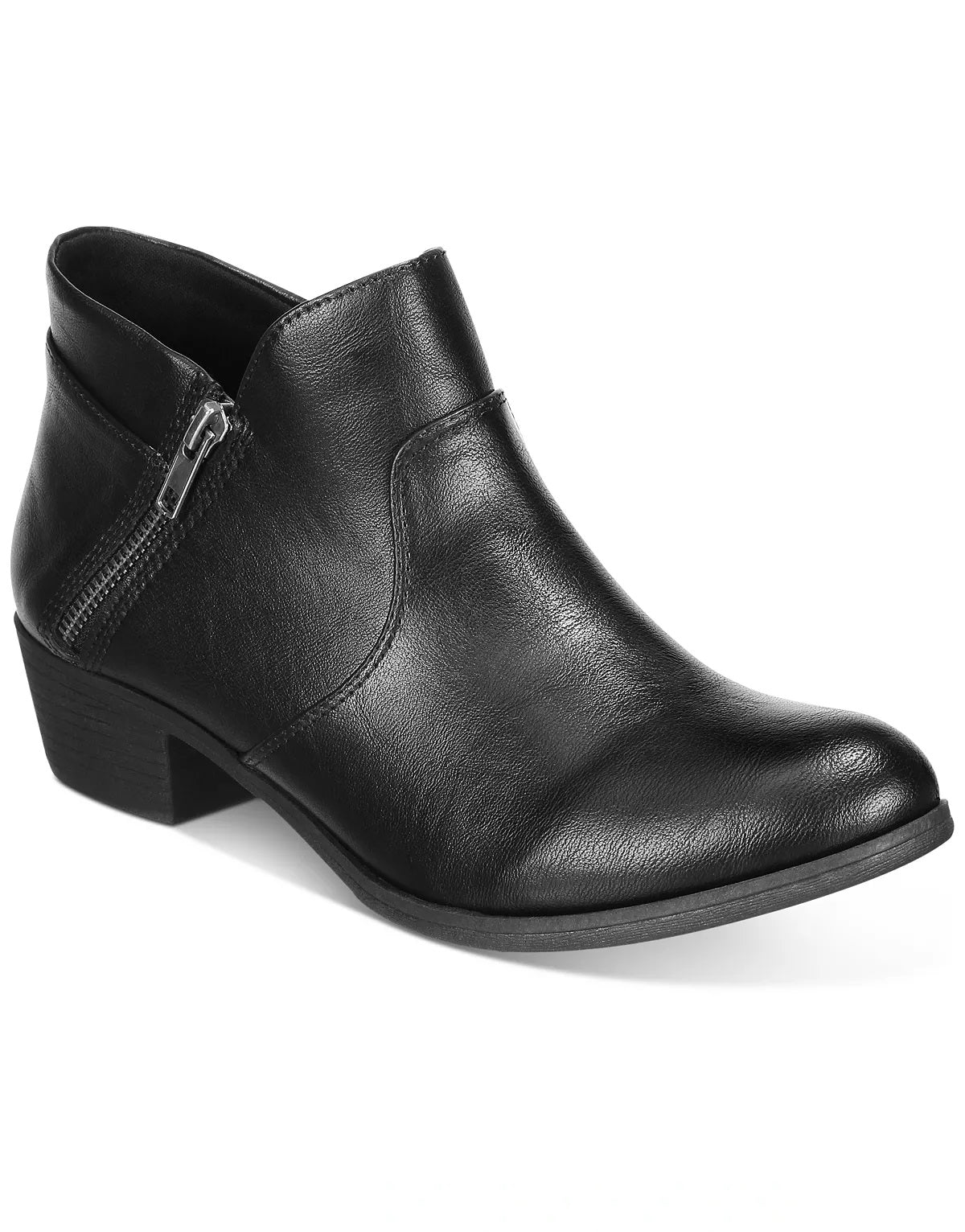 Sun + Stone Women's Abby Double Zip Booties Black Size 5M