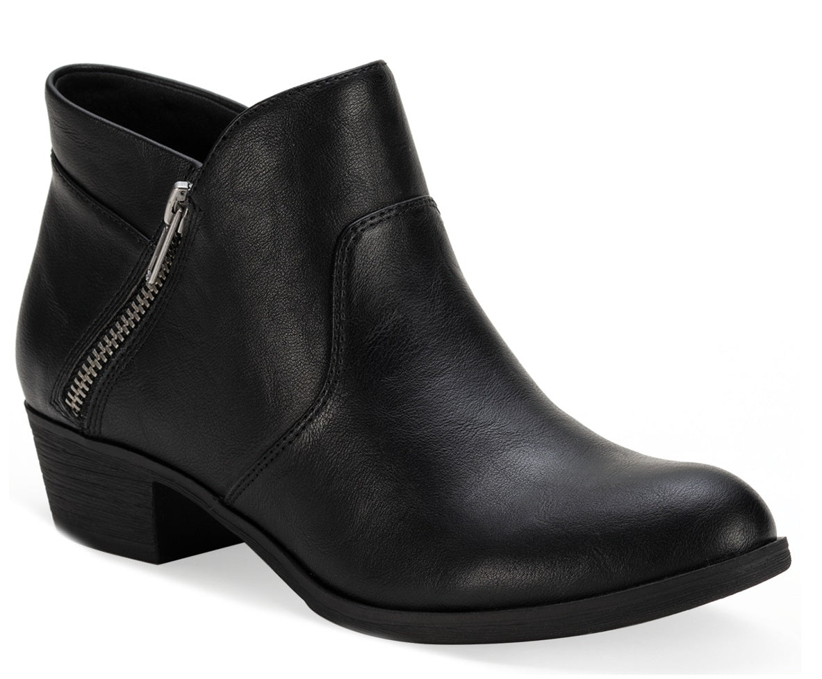 Sun + Stone Women's Abby Double Zip Booties Black Size 9.5W