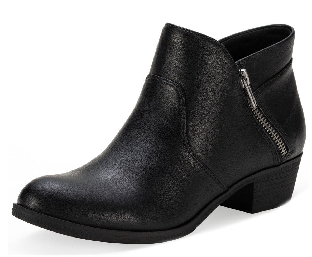 Sun + Stone Women's Abby Double Zip Booties Black Size 9.5W