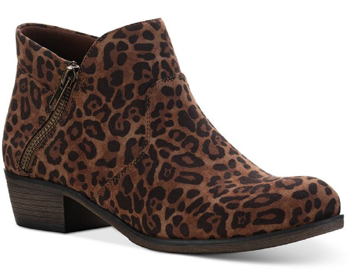 Sun + Stone Women's Abby Double Zip Booties Brown Size 9.5M