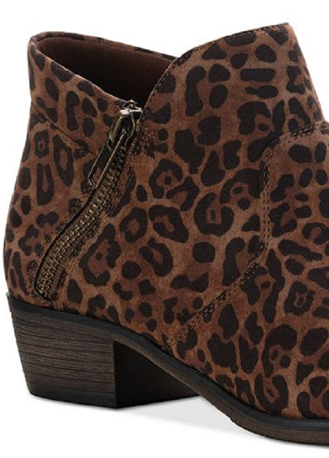 Sun + Stone Women's Abby Double Zip Booties Brown Size 9.5M