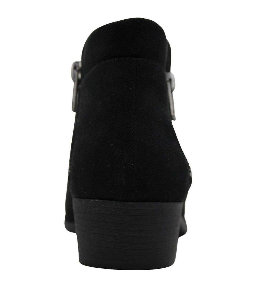 Sun + Stone Women's Abby Double Zip Booties Black Size 5.5 M