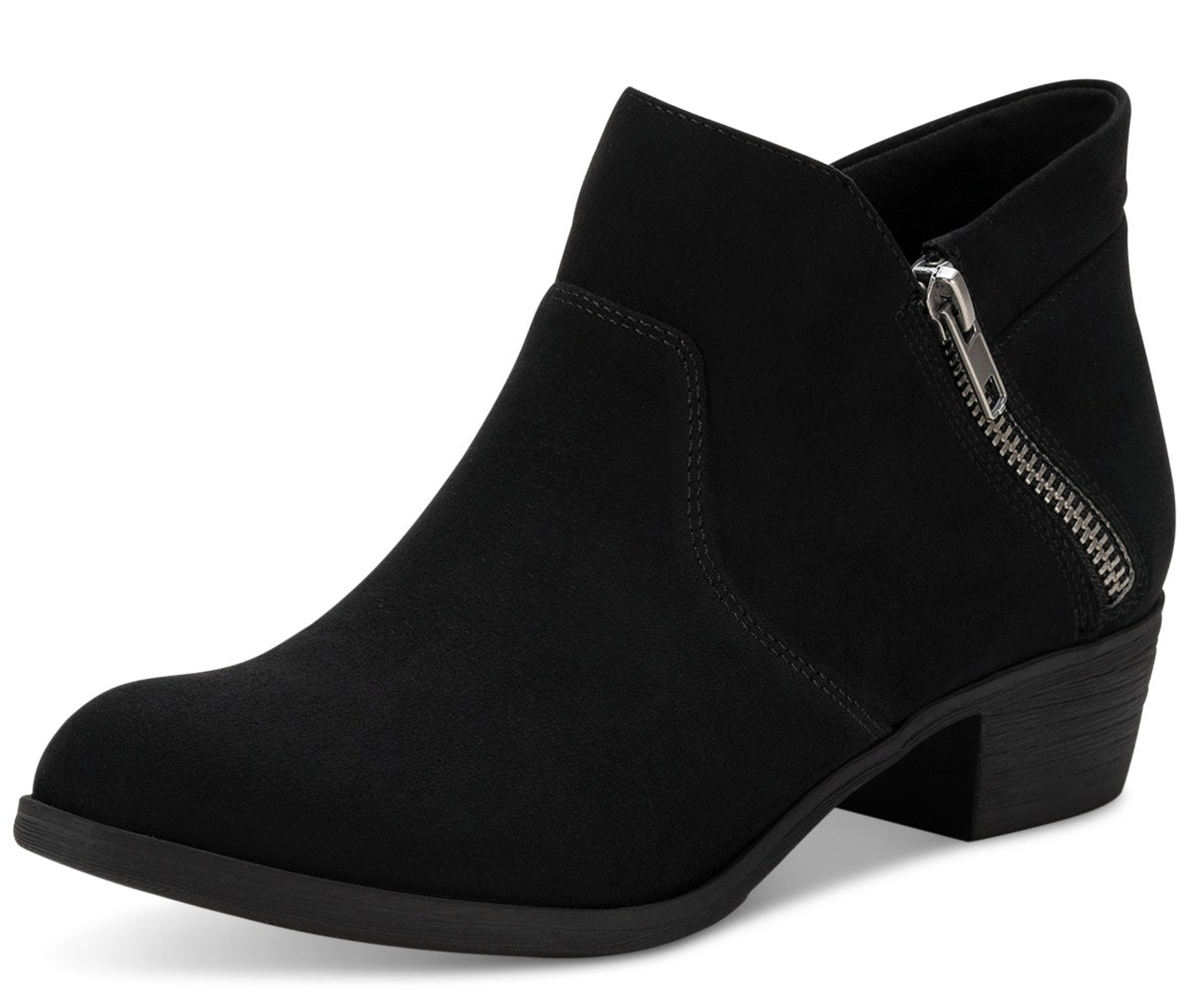Sun + Stone Women's Abby Double Zip Booties Black Size 10 M