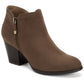 Style & Co Women's Masrinaaf Suede Block Heel Booties Brown Size 8