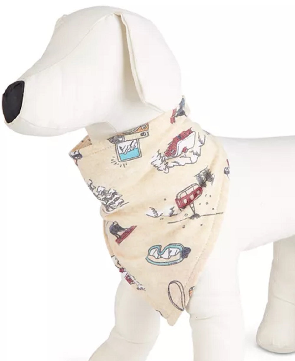 Family Pajamas Women's Matching Pet Snow Day Bandana Brown Size Petite X-Large
