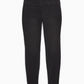 INC International Concepts Women's Denim Pocketed Frayed Mid rise Pull on Leggings Black Size 8