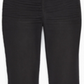 INC International Concepts Women's Denim Pocketed Frayed Mid rise Pull on Leggings Black Size 8