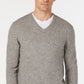 Club Room Men's V Neck Cashmere Sweater Gray Size XX-Large