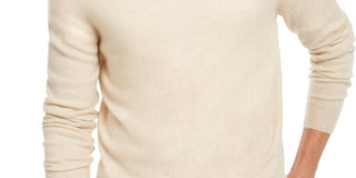 Club Room Men's V Neck Cashmere Sweater Beige Size XX-Large