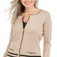 Karen Scott Women's Crew Neck Cardigan Brown Size Large