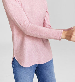 Charter Club Women's Cashmere Shirttail Sweater Pink Size Small