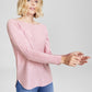 Charter Club Women's Cashmere Shirttail Sweater Pink Size Small