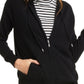 Charter Club Women's 100% Cashmere Zip Hoodie Black Size X-Large