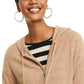 Charter Club Women's Zip Hoodie Brown Size Medium