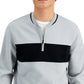 Alfani Men's Baseball Ottoman Quarter Zip Sweatshirt Gray Size Large