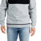 Alfani Men's Baseball Ottoman Quarter Zip Sweatshirt Gray Size Large