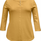 Karen Scott Women's Cotton Triple Keyhole Top Yellow Size XX-Large