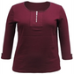 Karen Scott Women's Cotton 3/4 Sleeve Top Wine Size Small