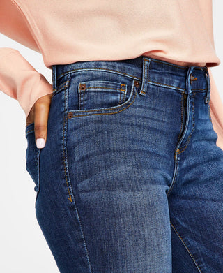 INC International Concepts Women's Mid Rise Skinny Jeans Blue Size 8