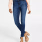 INC International Concepts Women's Mid Rise Skinny Jeans Blue Size 8