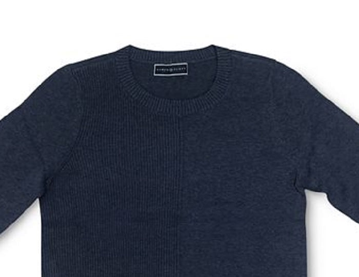 Karen Scott Women's Cotton Ribbed Sweater Blue Size Medium