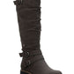 Sun + Stone Women's Brinley Strapped Lug Sole Boots Black Size 6 M