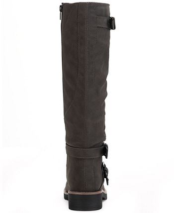 Sun + Stone Women's Brinley Strapped Lug Sole Boots Black Size 6 M