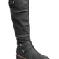 Sun + Stone Women's Brinley Strapped Lug Sole Boots Black Size 7.5 M