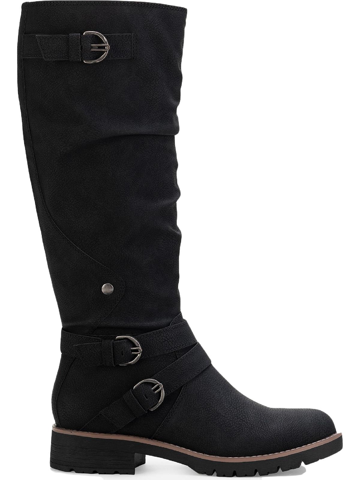 Sun + Stone Women's Brinley Strapped Lug Sole Boots Black Size 9 M