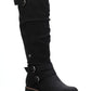 Sun + Stone Women's Brinley Strapped Lug Sole Boots Black Size 9 M