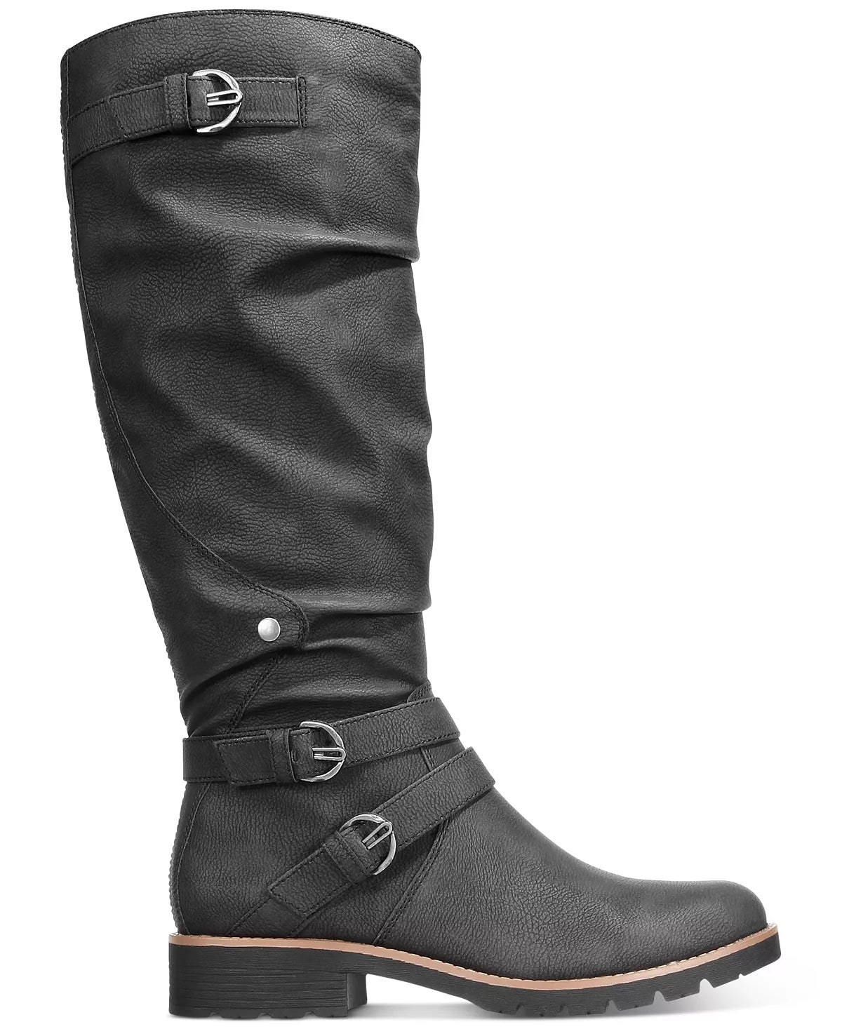 Sun + Stone Women's Brinley Strapped Lug Sole Boots Black Size 10 M