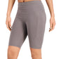 ID Ideology Women's 10 High Rise Pocket Bike Shorts Gray Size Medium