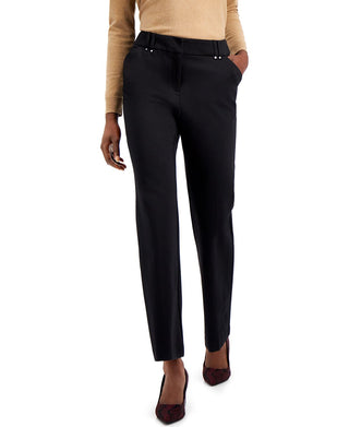 Alfani Women's Solid Casual Trouser Pants Black Size 6