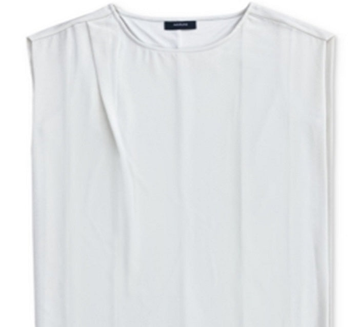 Alfani Women's Solid Crewneck Tunic Top White Size Medium