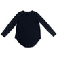 Alfani Women's Shirttail Hem T-Shirt Black Size X-Large