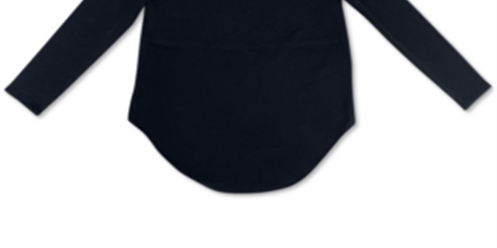 Alfani Women's Shirttail Hem T-Shirt Black Size X-Large