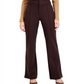 INC International Concepts High-Rise Flare-Leg Pants French Roast Brown Size 12
