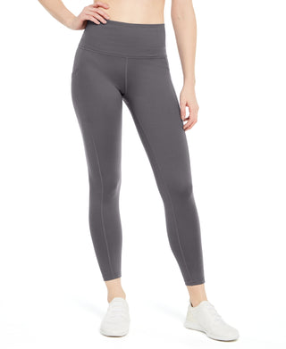 ID Ideology Women's High Waist Side Pocket 7/8 Length Leggings Gray Size XX-Large