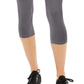 ID Ideology Women's High Rise Side Pocket Cropped Leggings Gray Size Small