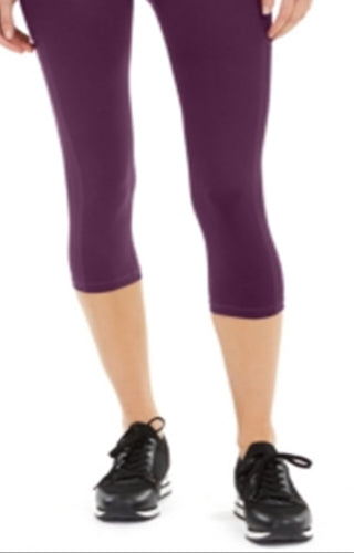 ID Ideology Women's High Rise Side Pocket Cropped Leggings Purple Size X-Small