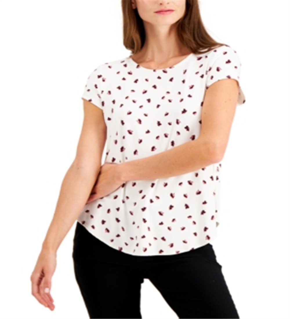 Alfani Women's Printed Top White Size XX-Large