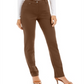 Style & Co Women's Stretch Slim Mid Rise Straight Leg Pants Brown Size 8