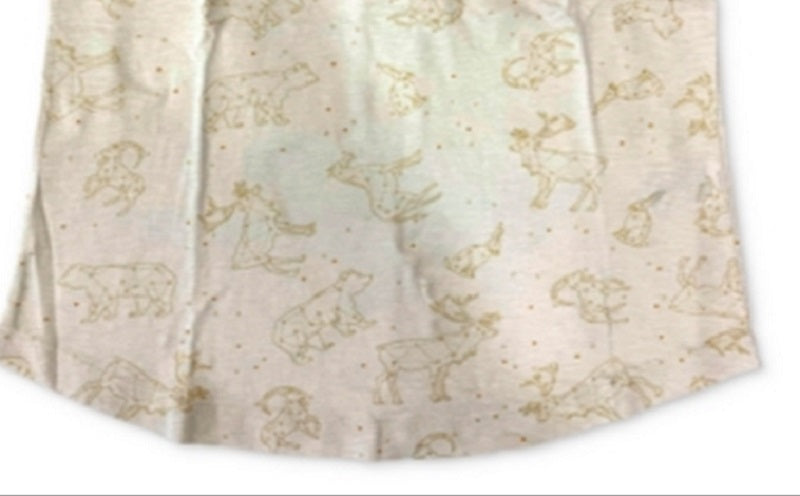 Style & Co Women's Cotton Printed T-Shirt Brown Size Large