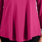 JM Collection Women's 3/4 Sleeve Solid Top Pink Size Small