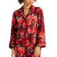 INC International Concepts Women's Satin Pajama & Headband 3Pc Set Red Size Medium