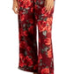 INC International Concepts Women's Satin Pajama & Headband 3Pc Set Red Size Medium