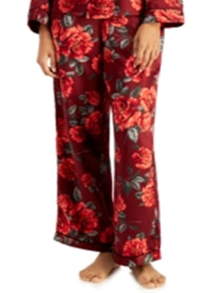 INC International Concepts Women's Satin Pajama & Headband 3Pc Set Red Size XX-Large