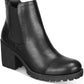 Sun + Stone Women's Morghan Lug Sole Block Heel Booties Black Size 8 M
