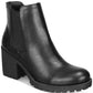 Sun + Stone Women's Morghan Lug Sole Block Heel Booties Black Size 10 M