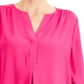 Charter Club Women's Split Neck Blouse Pink Size Medium